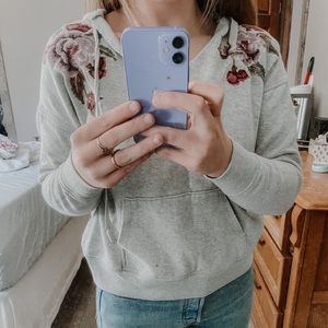 AEO Floral Embroidered Hoodie